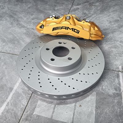 Mercedes Benz C200 Autobremssättel Upgrade 6 Topfklatscher und 355 mm Scheiben