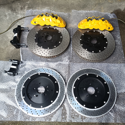 Gelbe gemalt färben BMW 740 große Rotoren Li Car Brake Caliperss 380MM
